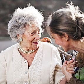 Home 2 Caregiver meeting with older adult
